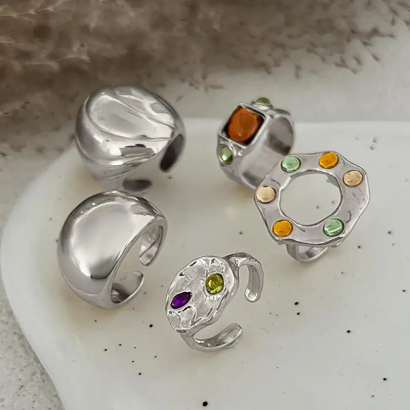 Bague Vintage en Métal - Design irrégulier Élégant