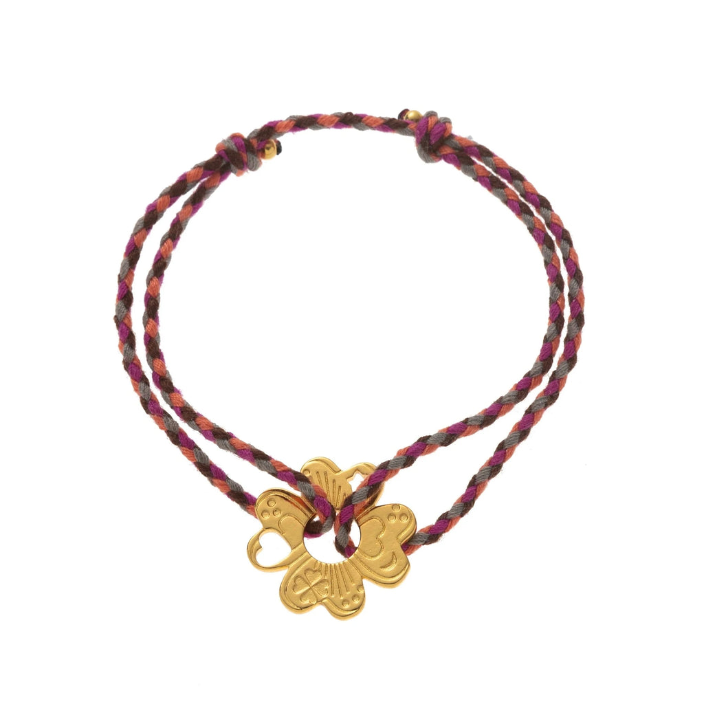 Bracelet Élégant à Charms Lune, Cœur & Trèfle