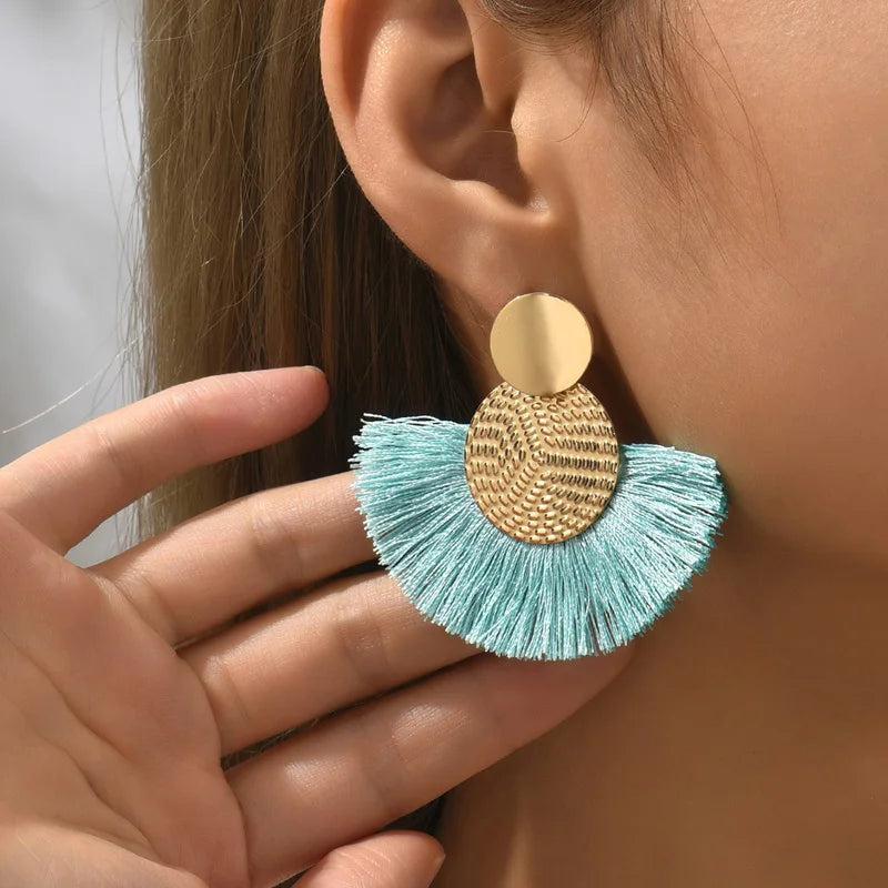 Boucles d'Oreilles Bohème à franges - Élégantes et Tendance