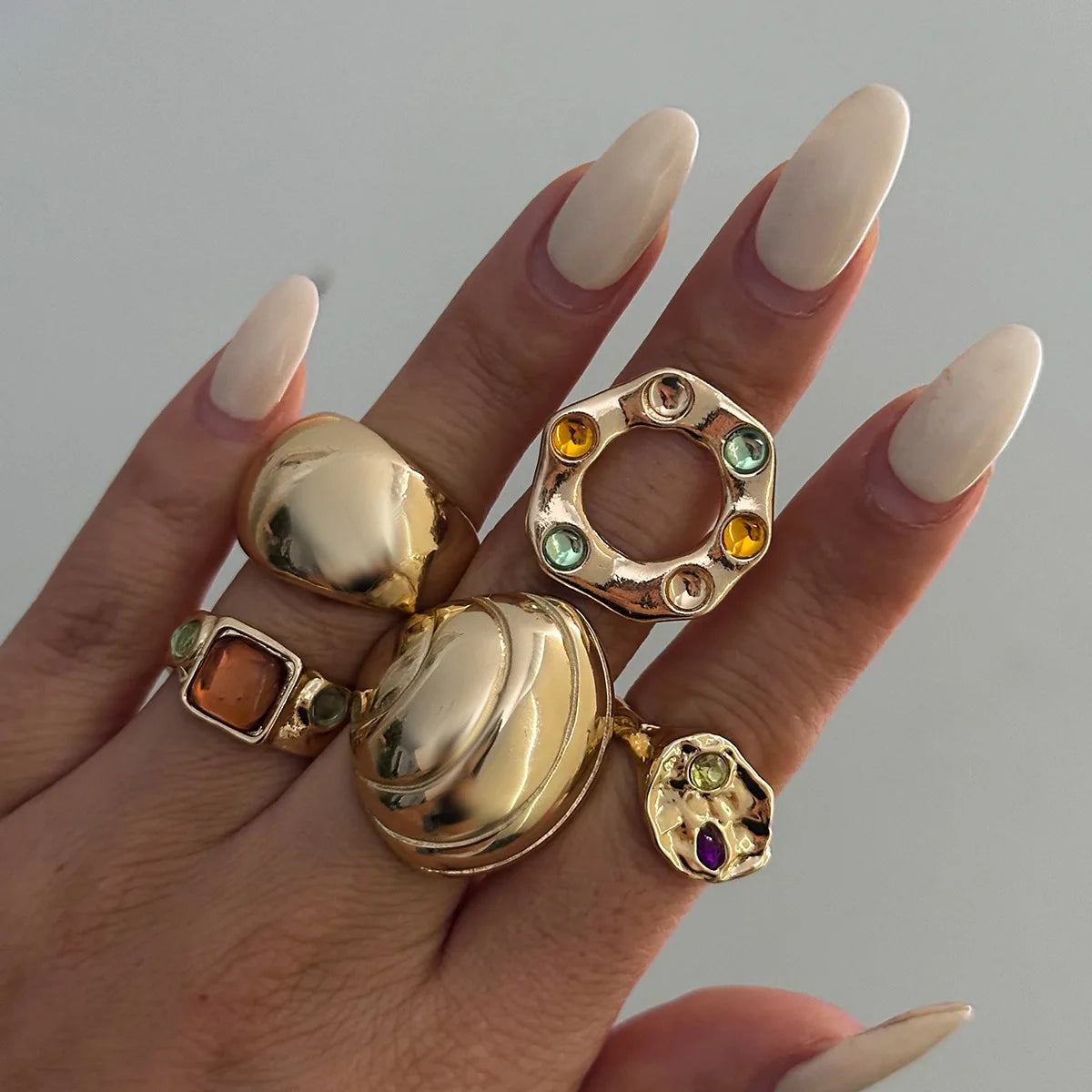 Bague Vintage en Métal - Design irrégulier Élégant