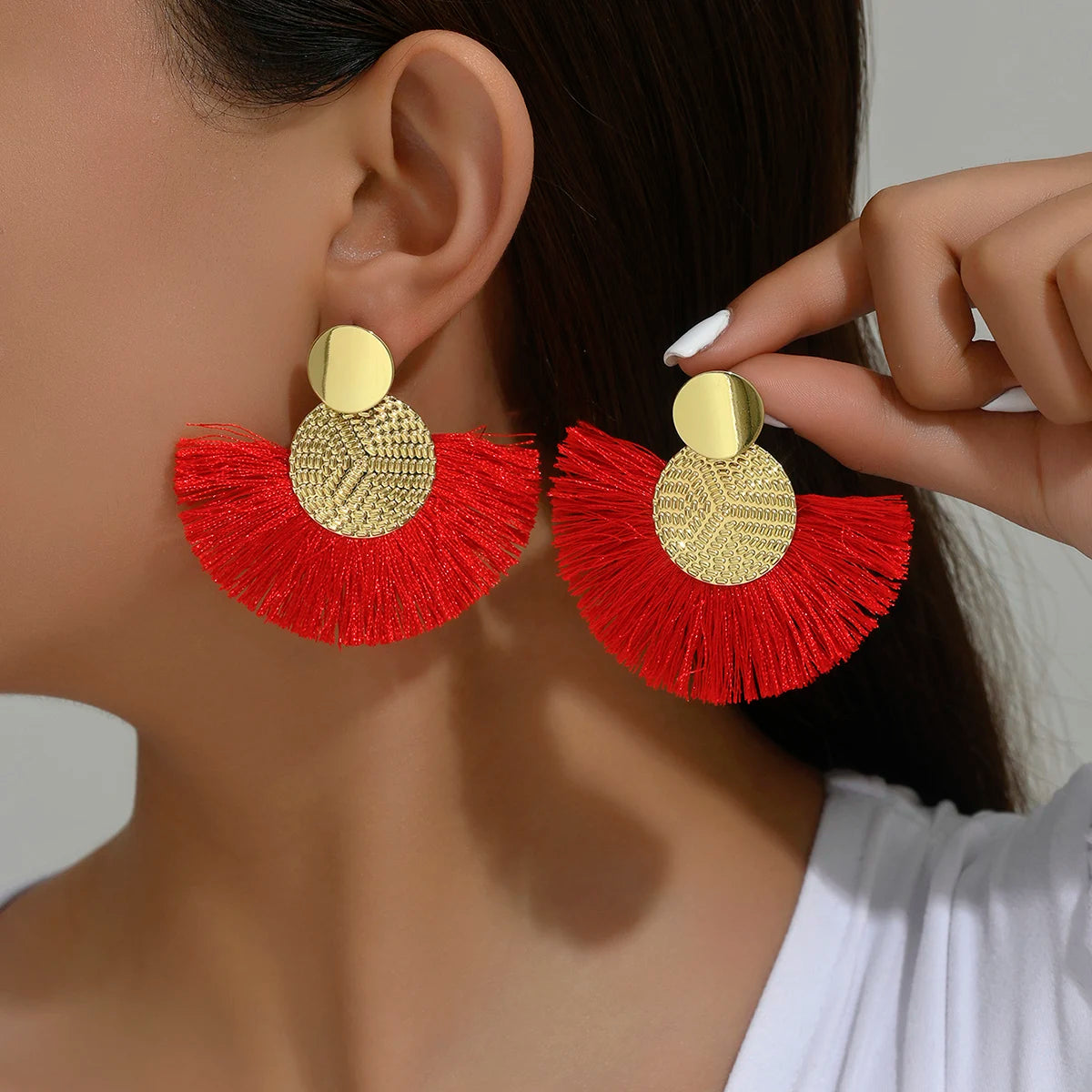 Boucles d'Oreilles Bohème à franges - Élégantes et Tendance
