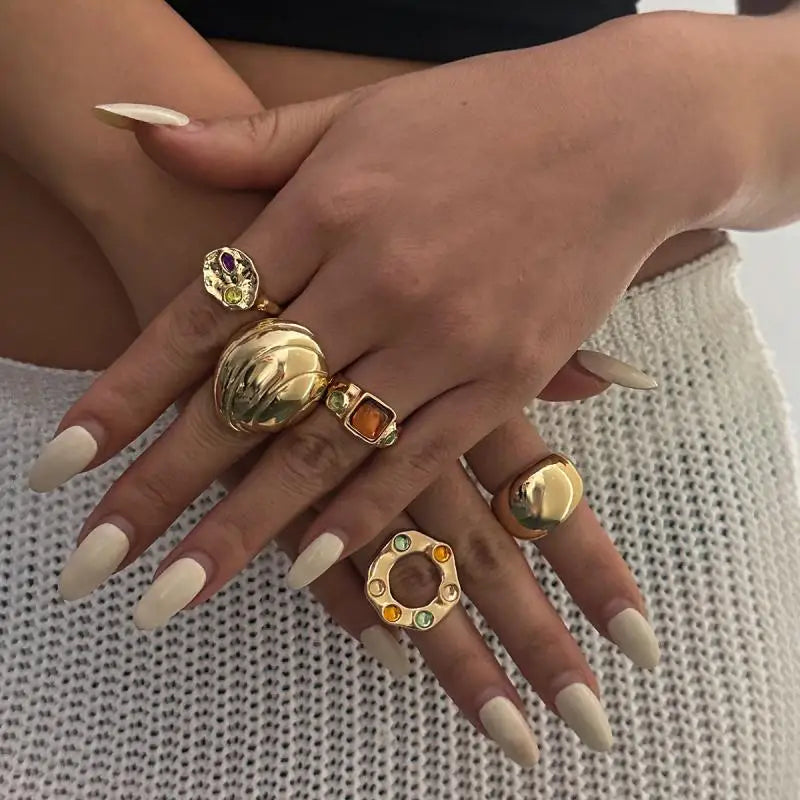 Bague Vintage en Métal - Design irrégulier Élégant