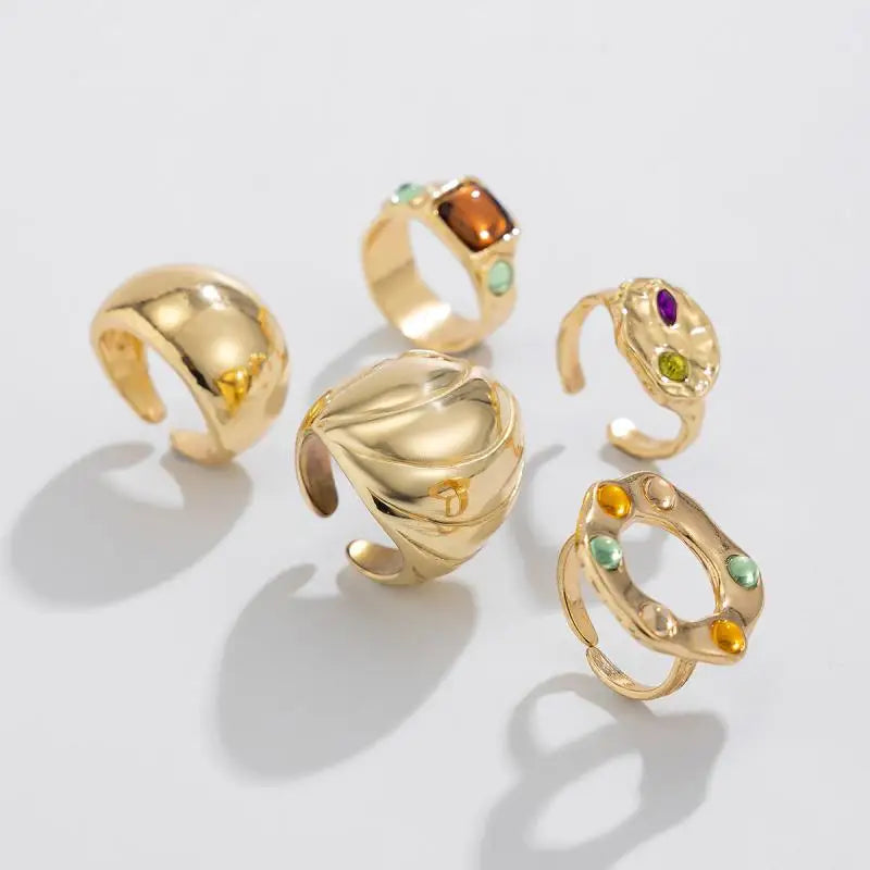 Bague Vintage en Métal - Design irrégulier Élégant