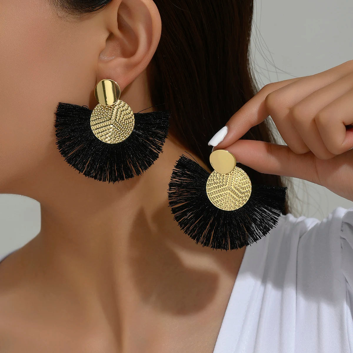Boucles d'Oreilles Bohème à franges - Élégantes et Tendance