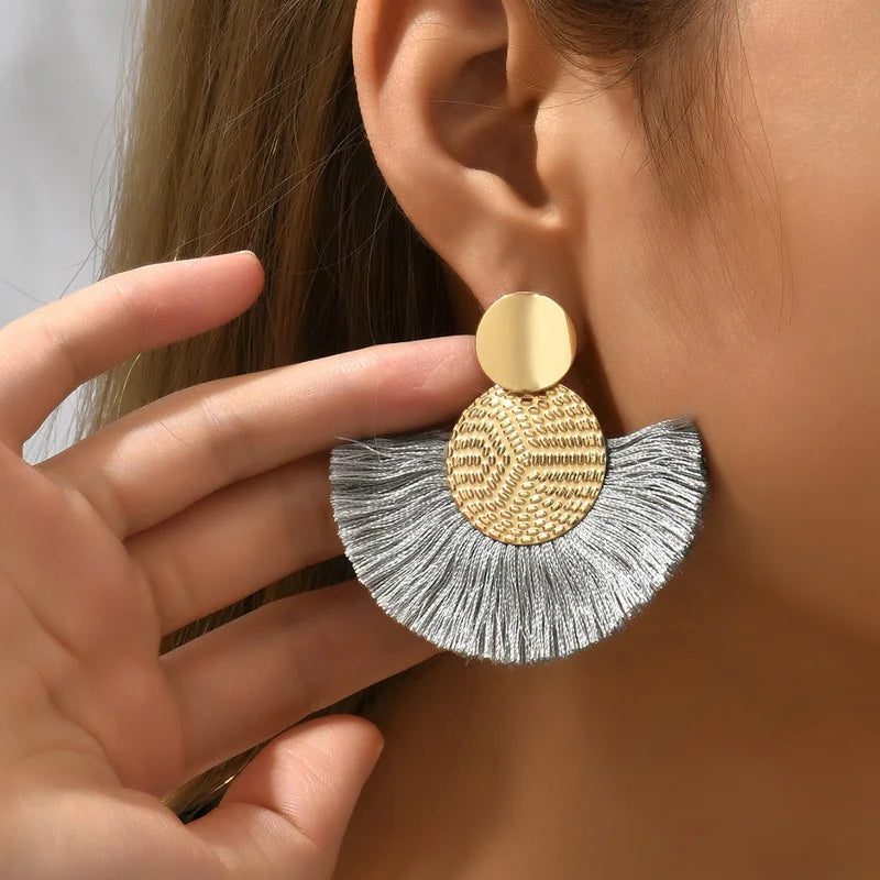 Boucles d'Oreilles Bohème à franges - Élégantes et Tendance