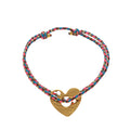 Bracelet Élégant à Charms Lune, Cœur & Trèfle