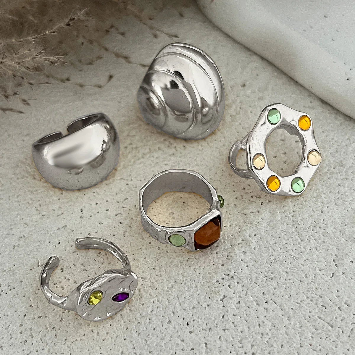 Bague Vintage en Métal - Design irrégulier Élégant