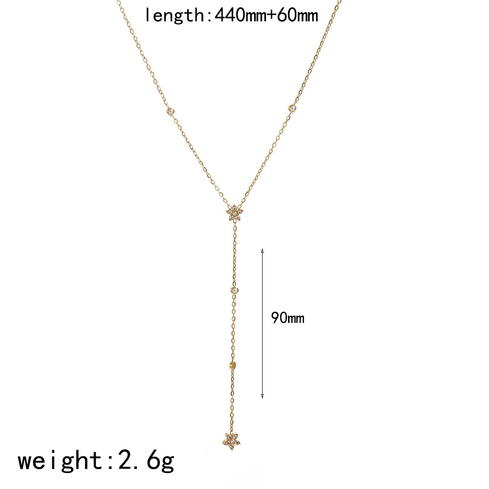 Bracelet fin en Acier inoxydable Plaqué Or 18K avec Zircon