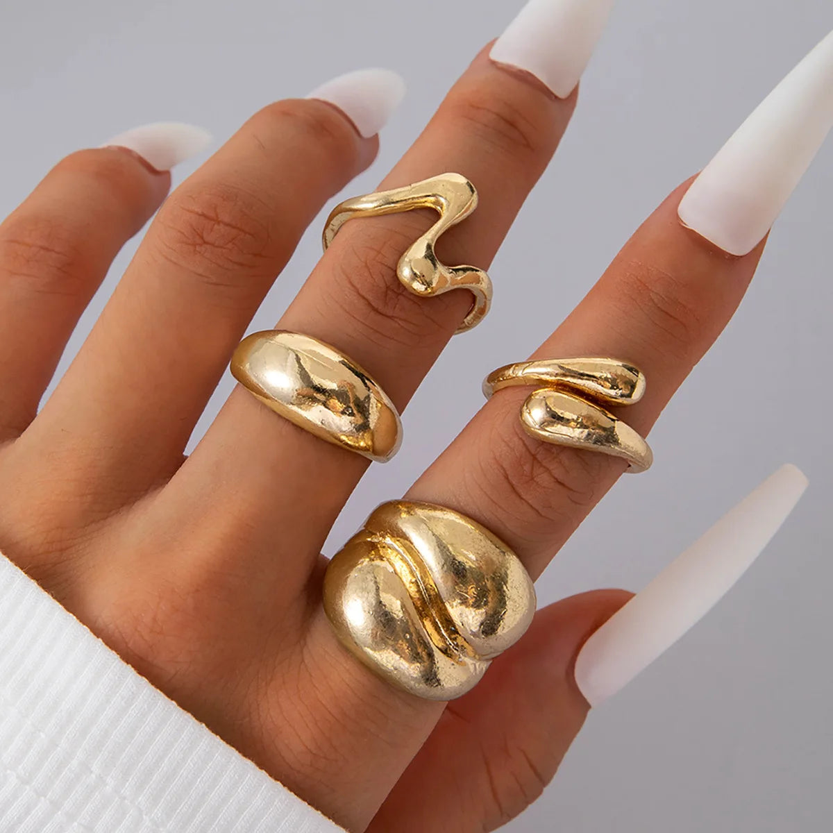 Bague Vintage en Métal - Design irrégulier Élégant