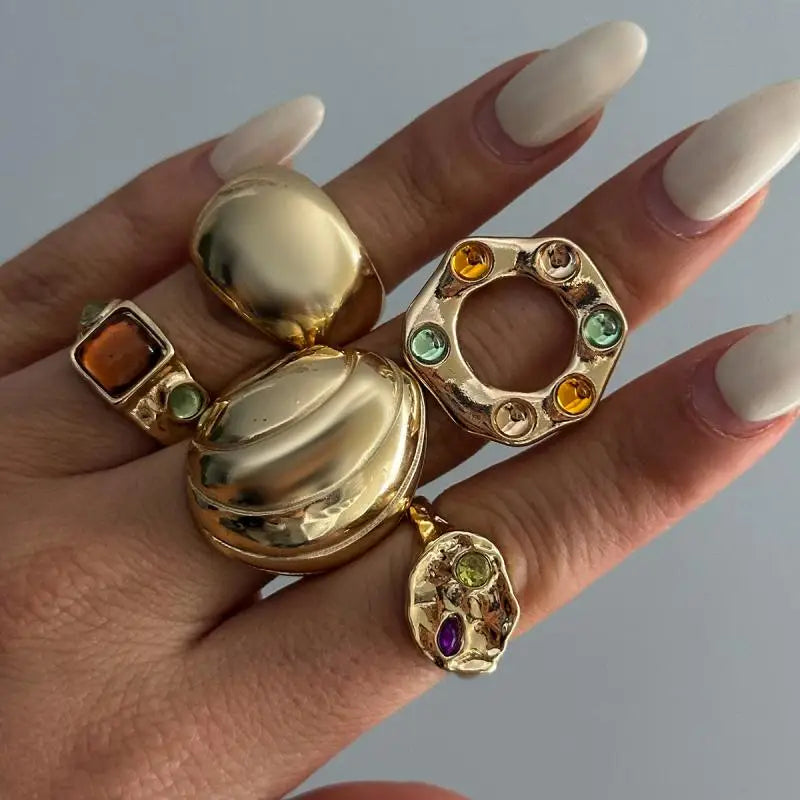 Bague Vintage en Métal - Design irrégulier Élégant