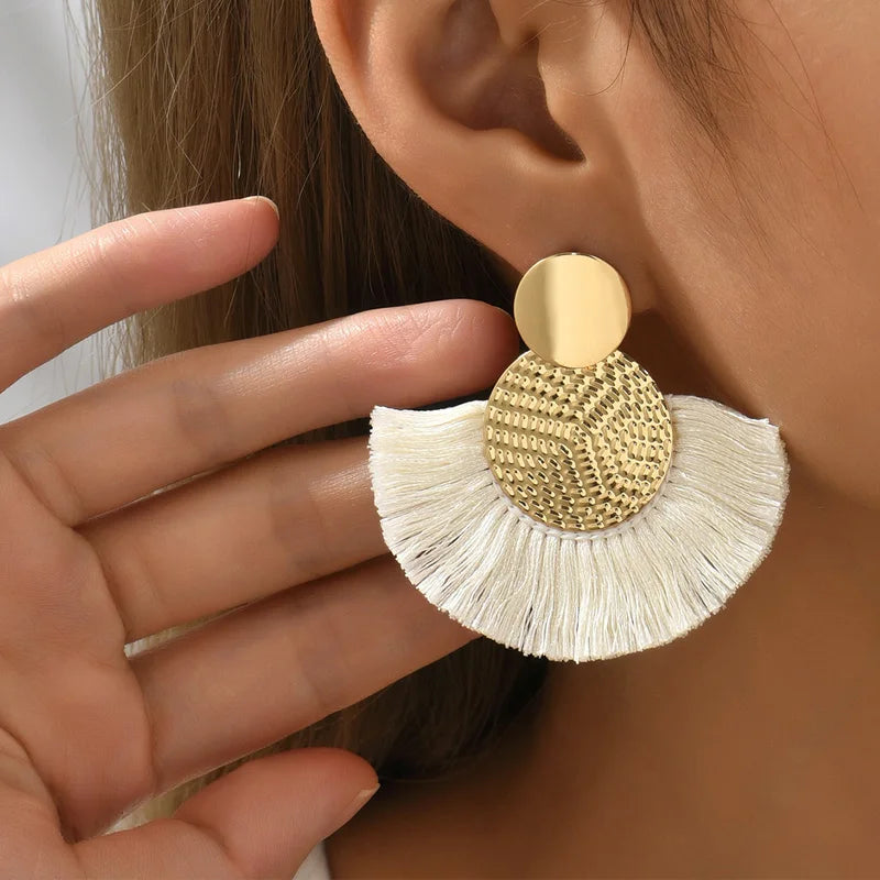 Boucles d'Oreilles Bohème à franges - Élégantes et Tendance