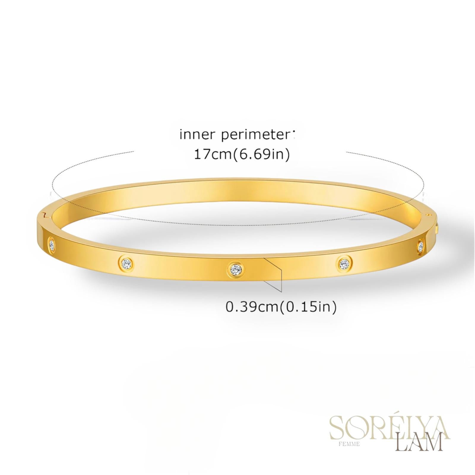 Manchette Céleste - Bracelet manchette en acier inoxydable réglable