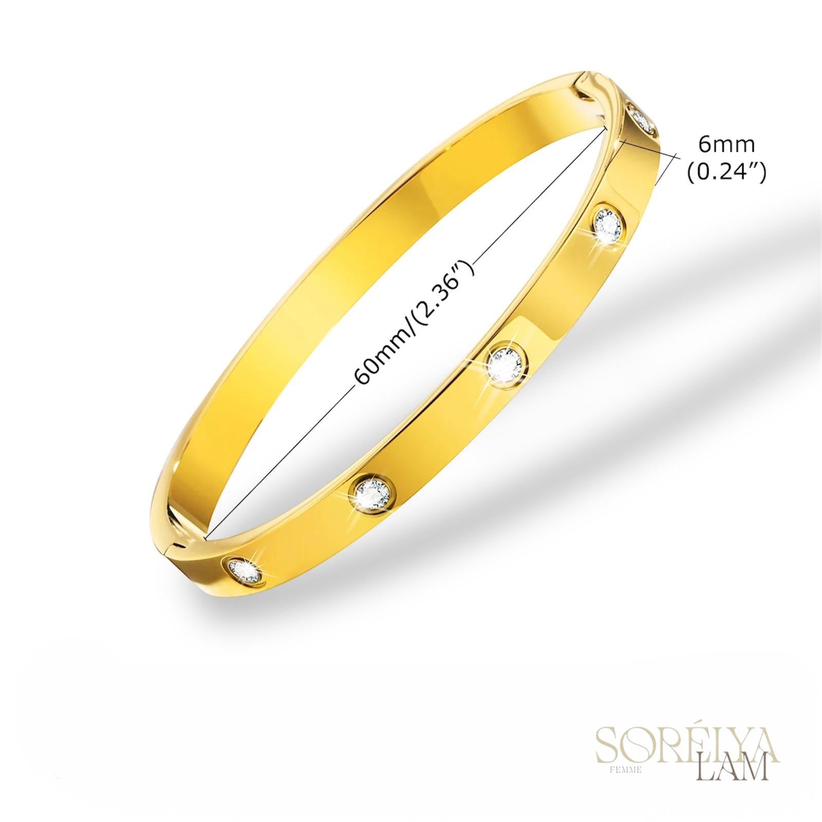 Manchette Céleste - Bracelet manchette en acier inoxydable réglable